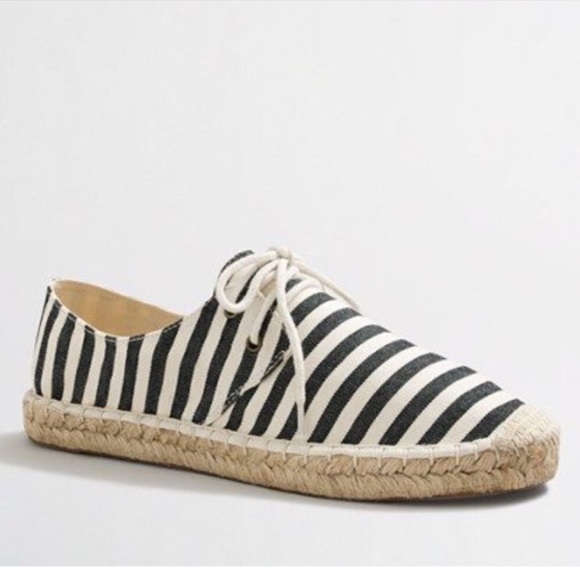 J. Crew Factory Shoes - J. Crew Factory Striped Lace Up Espadrilles 7